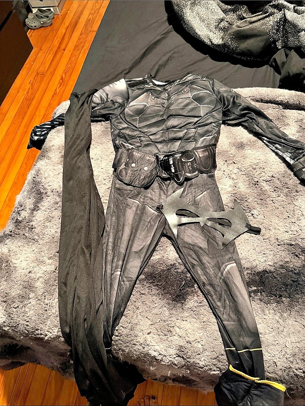 Batman Superhero Costume Boys Small Black - Picture 1 of 5